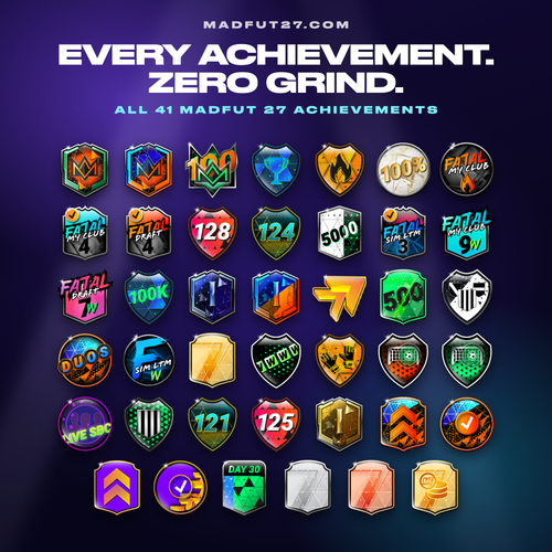 All 41 MadFUT 27 special achievement badges